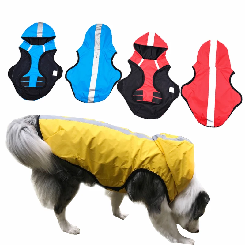

Dog Raincoat Summer Breathable Waterproof Pet Dog Clothes Reflective Rain Jacket For Dog Sun Protection Clothing Pets NZC017