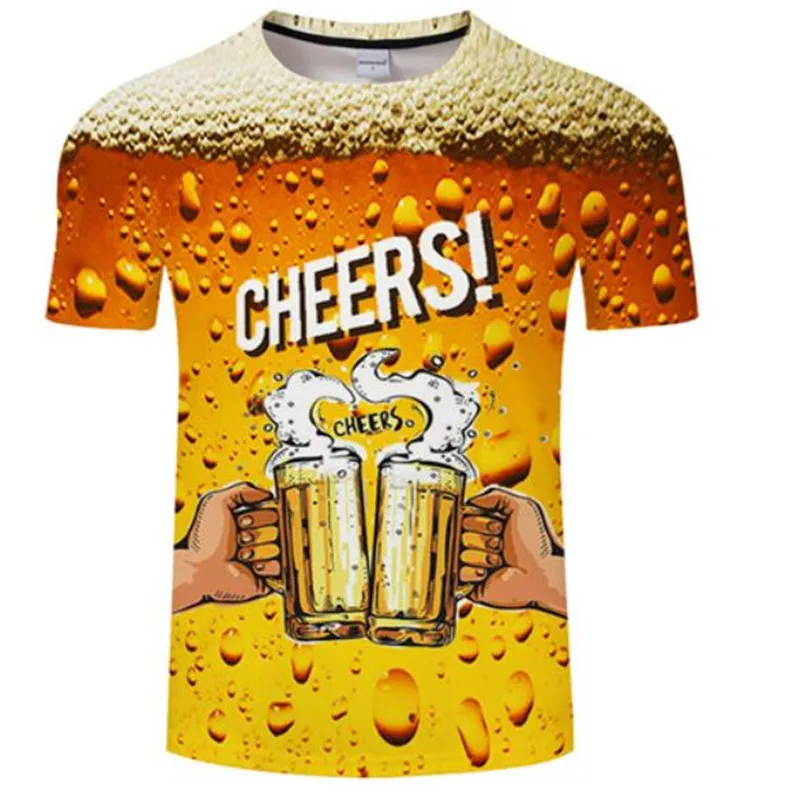 AliExpress мужская одежда пивной пузырь цифровой печати Футболка мужская Спортивная майка - Цвет: picture  color