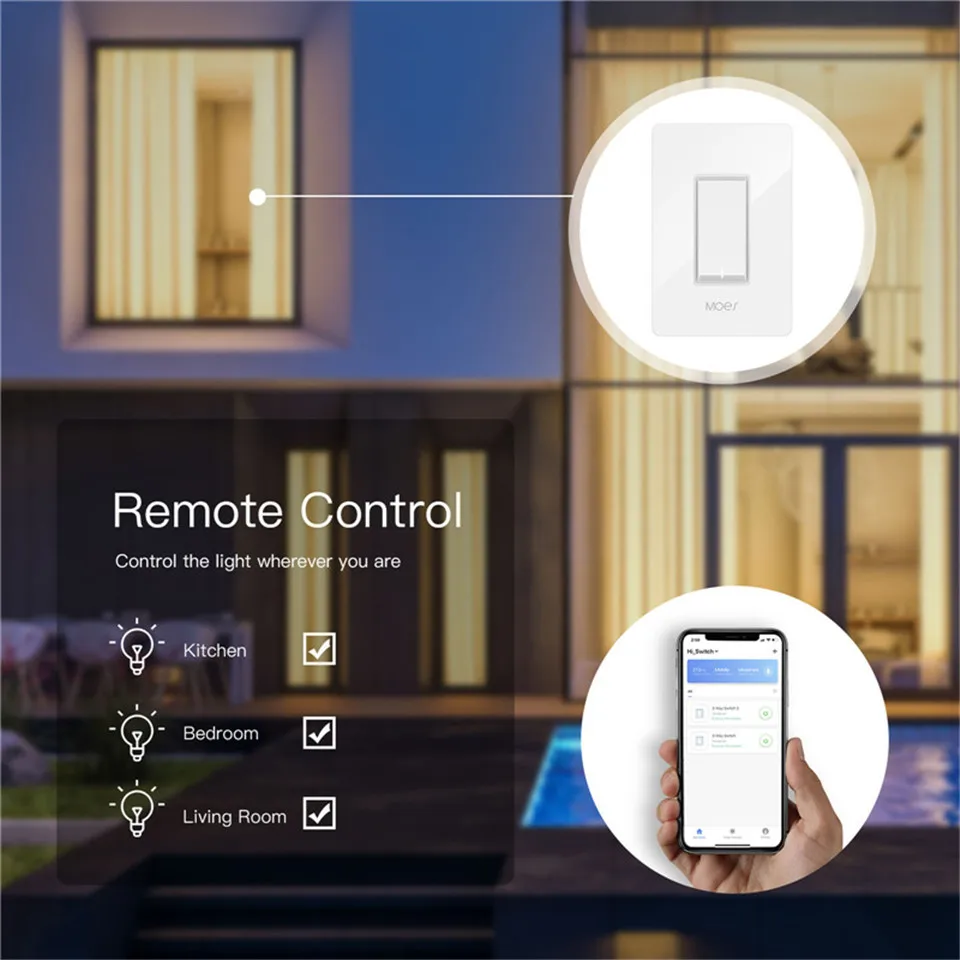 Wi-Fi умный свет переключатель двойной Управление свет вентилятор 3-способ Управление удаленного Управление работает с Alexa и Google дома нет