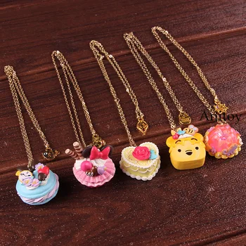 

DOLCE PARTY ACCESSORY Necklace Belle Alice Rapunzel Doll Princess Figures Action Toy Gift for Kids Girls 5pcs/set