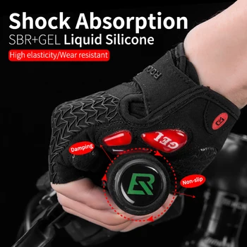 ROCKBROS Cycling Gloves Half Finger Men Women Anti Slip Gel Pad Breathable Motorcycle MTB Road Bike Gloves Sports Bicycle Gloves 5
