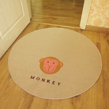 150 см* 150 см милая маленькая обезьянка печати корейский стол Коврики, дизайнер дети области ковры, элегантный Круглый ковры