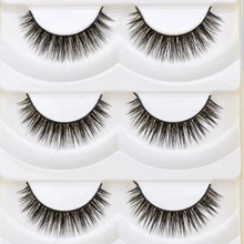2016 Top Quality 5 Pairs Black Man-made Long Thick Cross Makeup Soft Eye Lashes Extension Beauty False Eyelashes 8AXU
