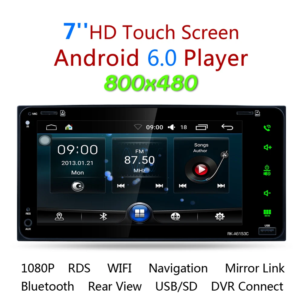 

VODOOL 7Inch Dash 1 Din Android 6.0 GPS Radio Player Car DVD Stereo For Toyota Camry Viso Corolla Player Car Styling Accessories
