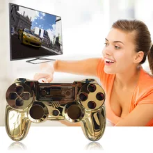 Полный корпус Оболочка Чехол кожный чехол Кнопка Набор с полными кнопками мод комплект Замена для Playstation 4 PS4 контроллер золотой