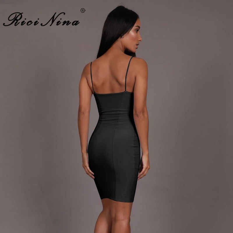 RICININA 2019 Sexy Bodycon Dress Women V-Neck Spaghetti Strap Backless Mini Dress Ladies Casual Summer Party Short Dresses RICININA 2019 Sexy Bodycon Dress Women V-Neck Spaghetti Strap Backless Mini Dress Ladies Casual Summer Party Short Dresses