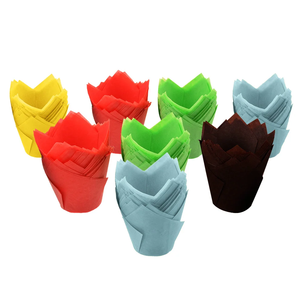 Hoomall 1set/150pcs Tulip Cupcake Liners Cake Decorating Tool Party