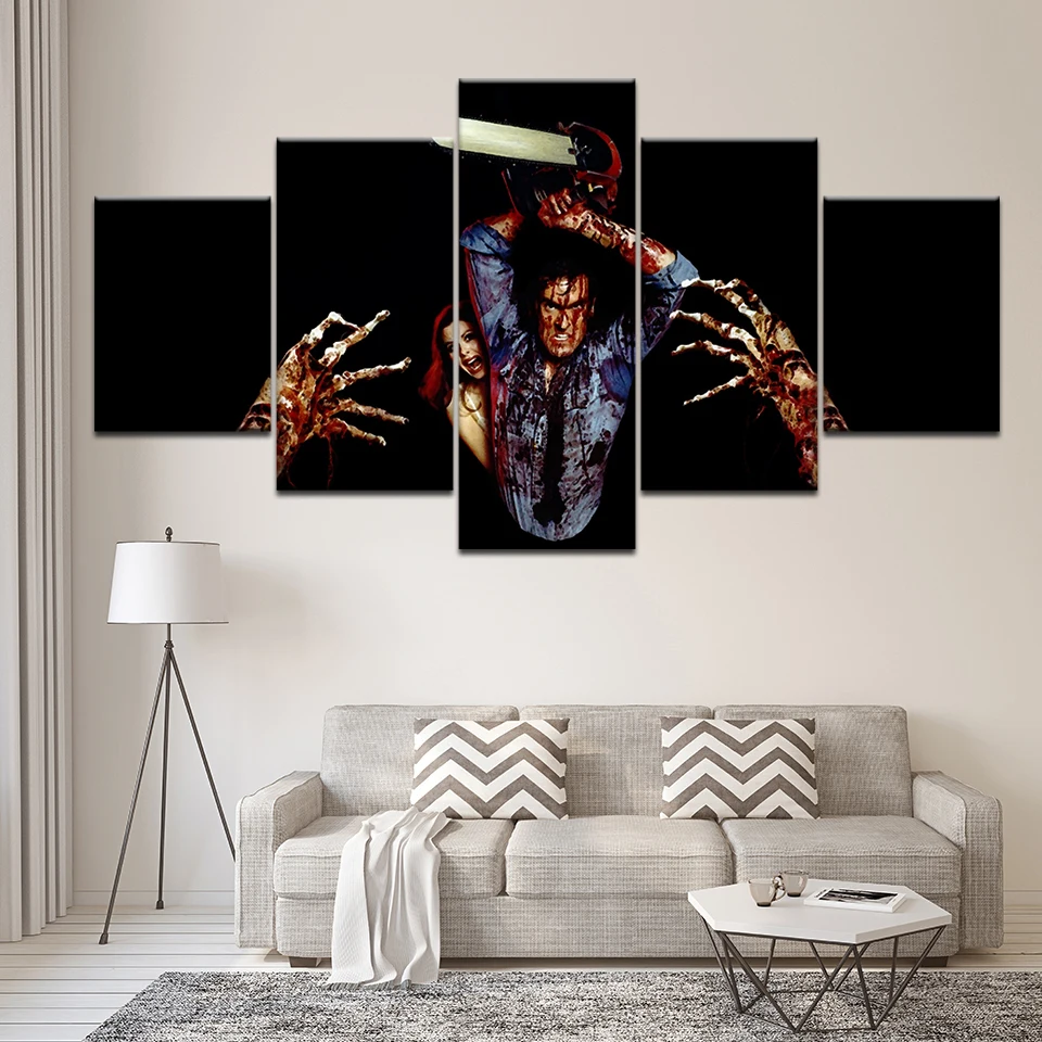 Холст картины из фильма ужасов Зловещие мертвецы 5 предмета в комплекте Wall Art