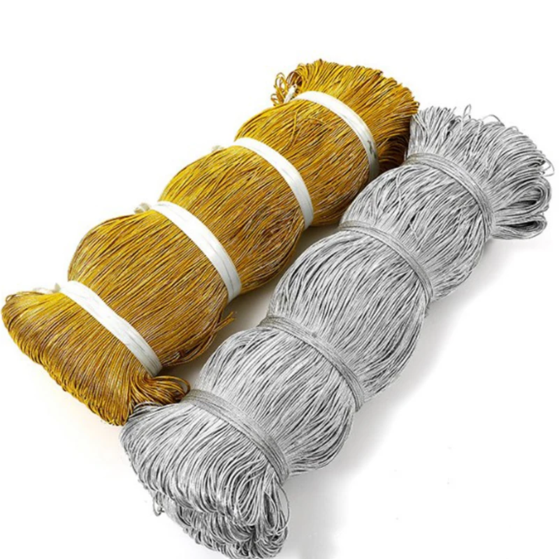 Elastic Line Cord for Jewelry Making, Line Wire, Gold and Silver Thread, DIY Bracelet, Sew Apparel Accessories, 10m, 1.0mm