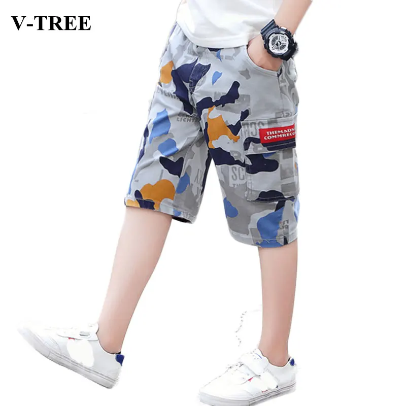 

Children's Camouflage Shorts 2019 Summer Teenager Casual Pants 3-12years Boys Shorts Sports Trousers For Kids School Clothing