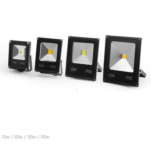 

ultrathin LED flood light 10W 20W 30W 50W Black AC85-265V waterproof IP65 Floodlight Spotlight Outdoor Lighting Freeshipping
