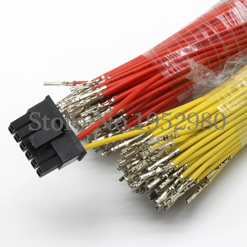 

100PCS Molex 3.0mm Pitch 5557/5559 Female Pin Crimp with Cables for Male Housing Multicolor 1007 22AWG 20CM Single End