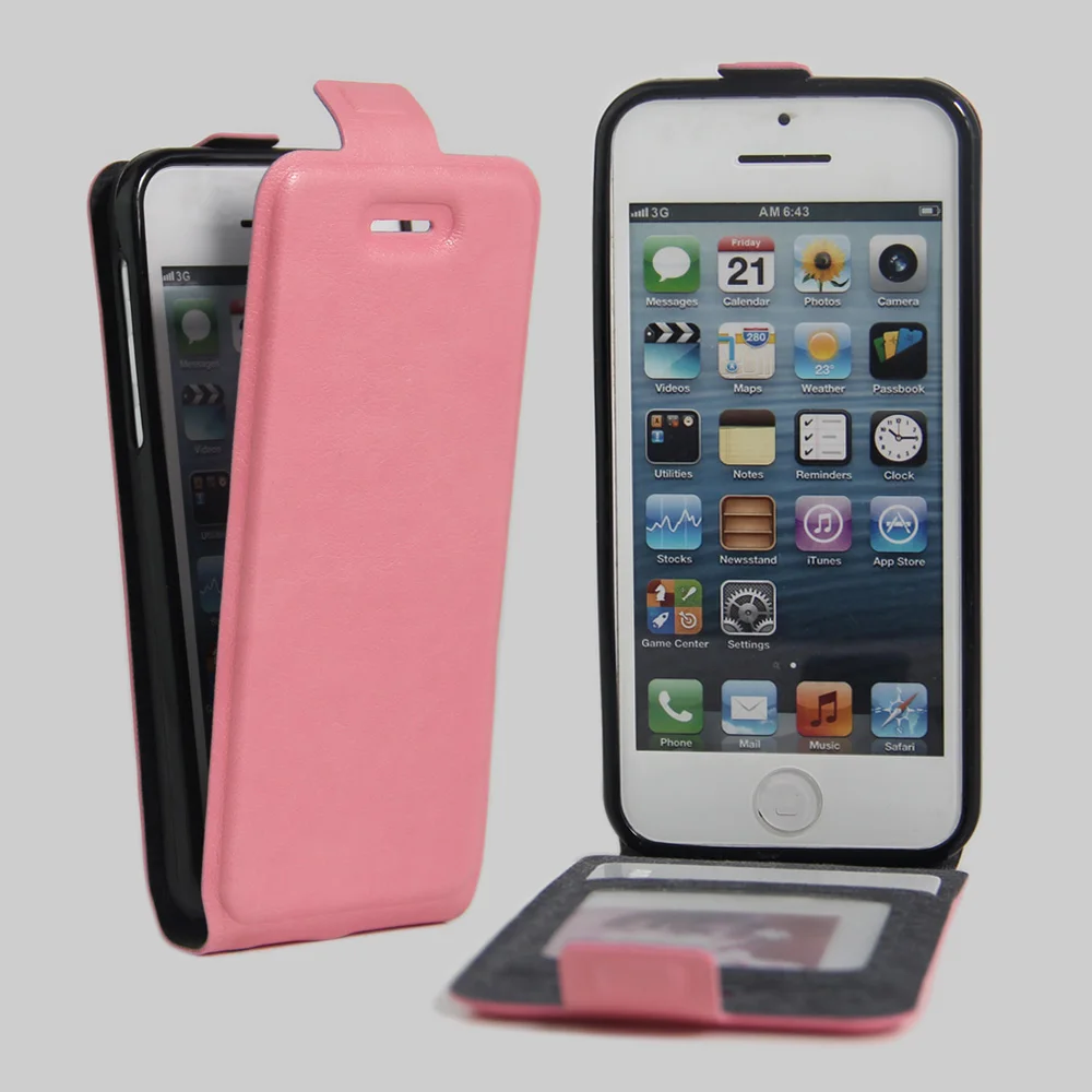 

Luxury PU Leather Case Fundas Flip Cover For Apple Iphone 5C Credit Card Slot Cell Phone Shell Full Protective Bag Skin Coque