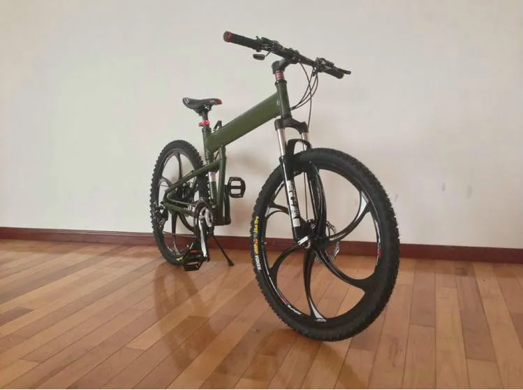 Excellent Kalosse  aluminum alloy  frame 26*17 inch mountain  bicycle   man and woman 26er  bike   27 gear M370 Hydraulic brake bike 2