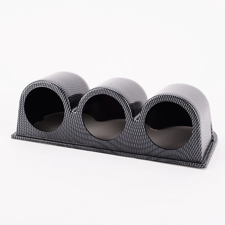 Voiture 52 mm 2/" Support Pod fibre de carbone 1 trous Triple Gauge Meter Mount Holder Pod
