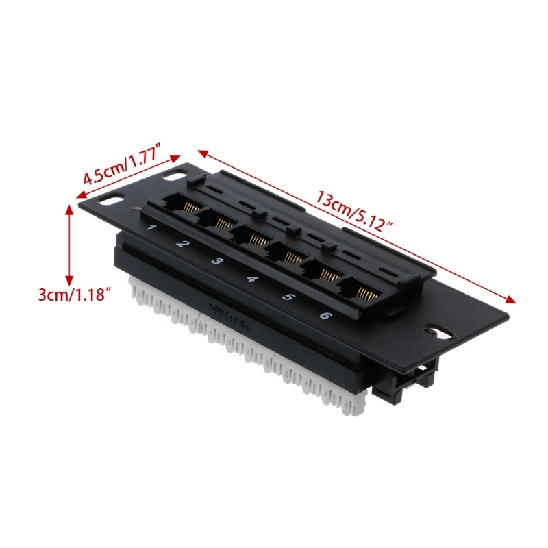 Network Tool Kit 6 Port CAT5 CAT5E Patch Panel RJ45 Networking Wall Mount Rack Mount Bracket