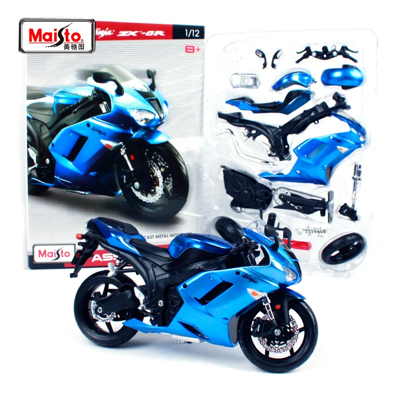 Комплект сборки мотоцикла и велосипеда Maisto 1:12 Kawasaki ZX 6R 39155 | Игрушки хобби