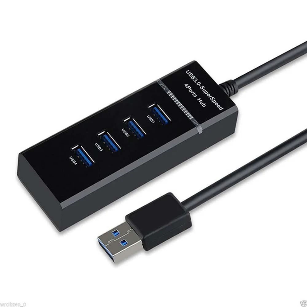 YuBeter высокоскоростной 4 порта USB 5 Гбит/с Мульти USB 3,0 разветвитель концентратор 3,0 комбо для ноутбука мышь клавиатура ПК планшет USB флэш-накопители - Цвет: Черный