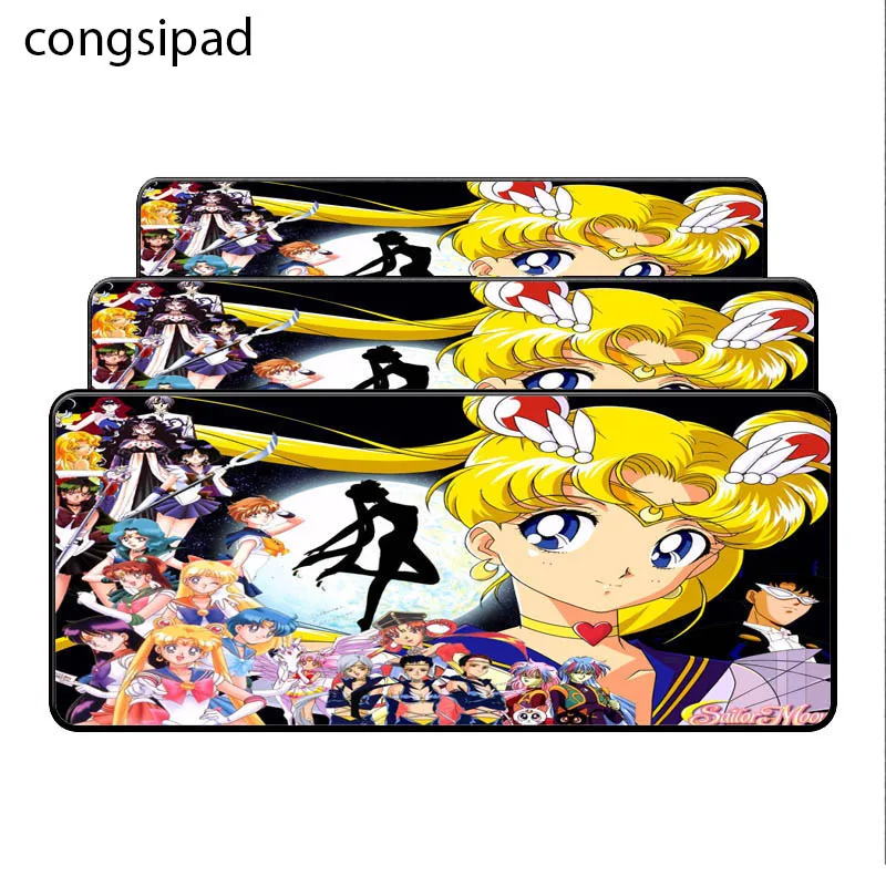  Congsipad Sailormoon Free Shipping 900*400*2MM Large Lock Edge Gift Mousepad Computer Desk Mouse pa