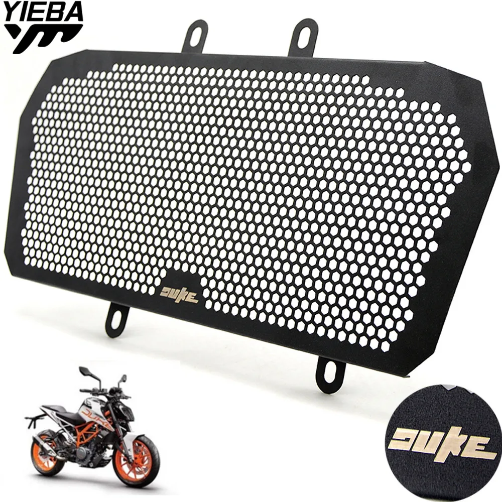 DUKE LOGO Motorcycle Accessories Stainless Steel Radiator Guard Protector Grille Grill Cover for KTM DUKE390 DUKE 390 2013-2016