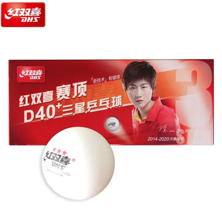 Online 20 Palle DHS Star D40 + (Ding Ning) Palline Da Ping Pong Nuovo Materiale di Plastica Poly Ping Pong Palline