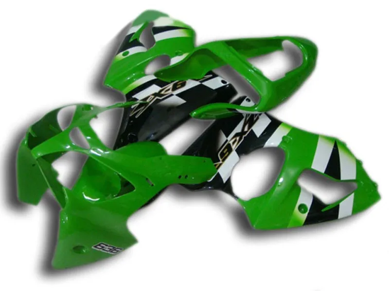 

Customized Fairing kit for KAWASAKI Ninja ZX6R 00 01 02 ZX6R 636 2000 2001 2002 Famous green black Fairings set +7 gifts