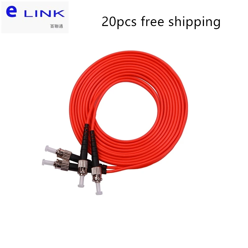 ST UPC TO ST UPC fiber patch cords duplex multimode 50/125um orange cable optical fibre jumper free shipping ELINK low IL 20pcs