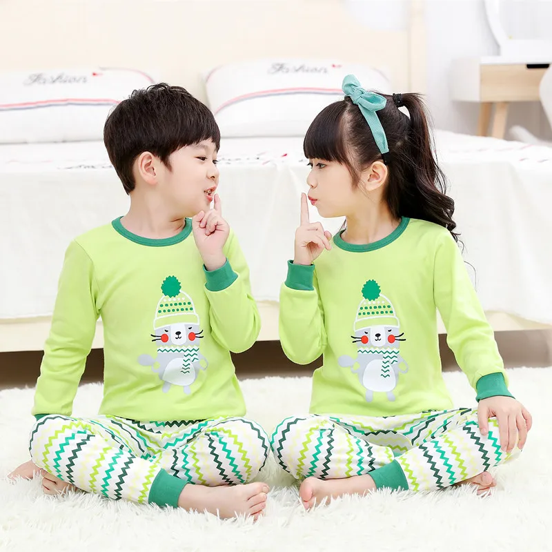 Детские пижамные комплекты; одежда для маленьких девочек; одежда для сна с изображением панды для мальчиков; детская хлопковая домашняя одежда; пижамы; детская одежда для сна; пижамы для малышей - Цвет: R-03