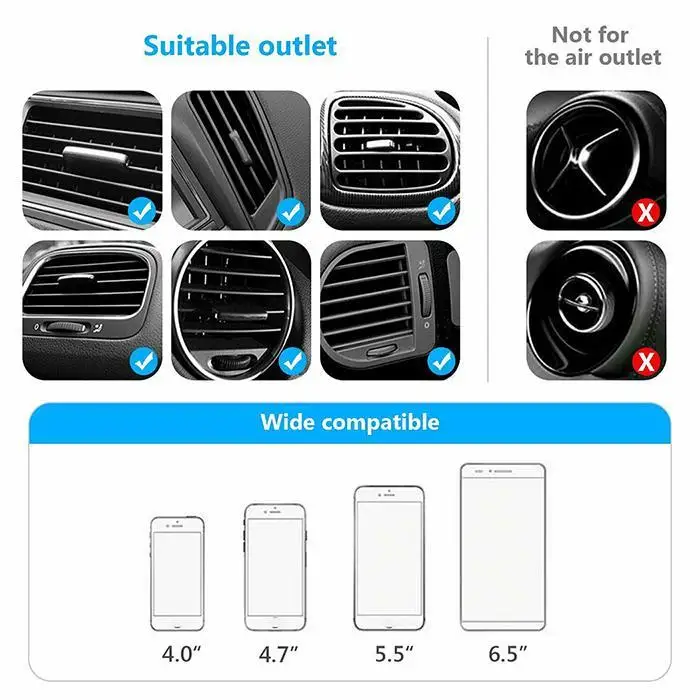 Car Phone Holder for Phone Intelligent Infrared Qi Car Wireless Charger Air Vent Mount Mobile Phone Holder Stand