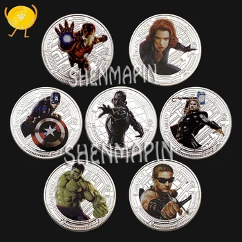 

Avengers Final Battle Commemorative Coin Marvel Movie Coins Collectibles Children's Cartoon Animation Toy Birthday Gifts 7pcs