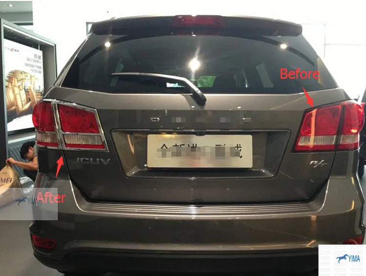 

Chrome Rear Lamp Taillight Cover Trim 4pcs For Dodge Journey JCUV Fiat Freemont 2010 - 2014