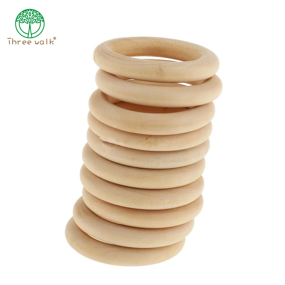 

100pcs/lot 40mm Unfinished Natural Wood Ring Wooden Circle For DIY Jewelry