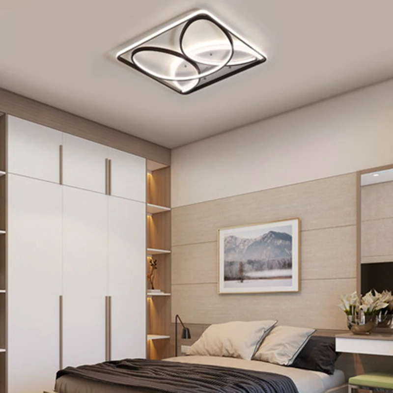 

Ceiling lights square new design overhead decorative fixtures dimming remote control living contemporary Modern led ceiling lamp