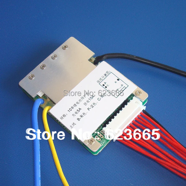 3 6 V/3 7 V cell 10S 36V 10A/15A BMS используется для батареи 36v 10ah 12ah 15ah 15A непрерывный пиковый
