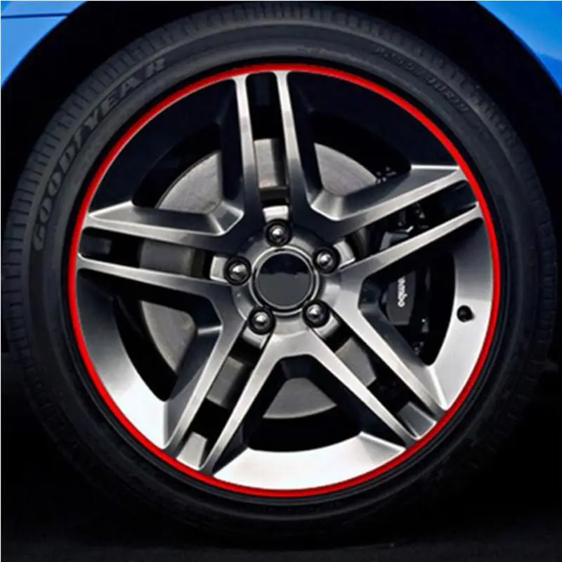 

8M Wheel Hub Decorative Protection Ring Wheel Guards Trim Rubber Seal Protector Guard Strip Wheel Hub Rim Edge Ring Sticker