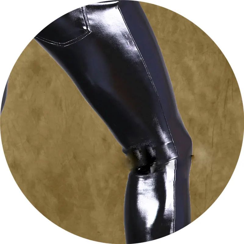 MEISE Сексуальные Длинные мужские брюки из искусственной кожи высокоэластичные узкие брюки-карандаш мотоциклетные Homme обтягивающие брюки