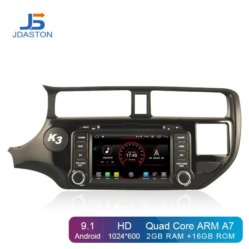 

JDASTON Android 9.1 Car Multimedia DVD Player For KIA Rio K3 2012 2013 2014 2015 2 Din Car Radio GPS Navigation Stereo WIFI RDS