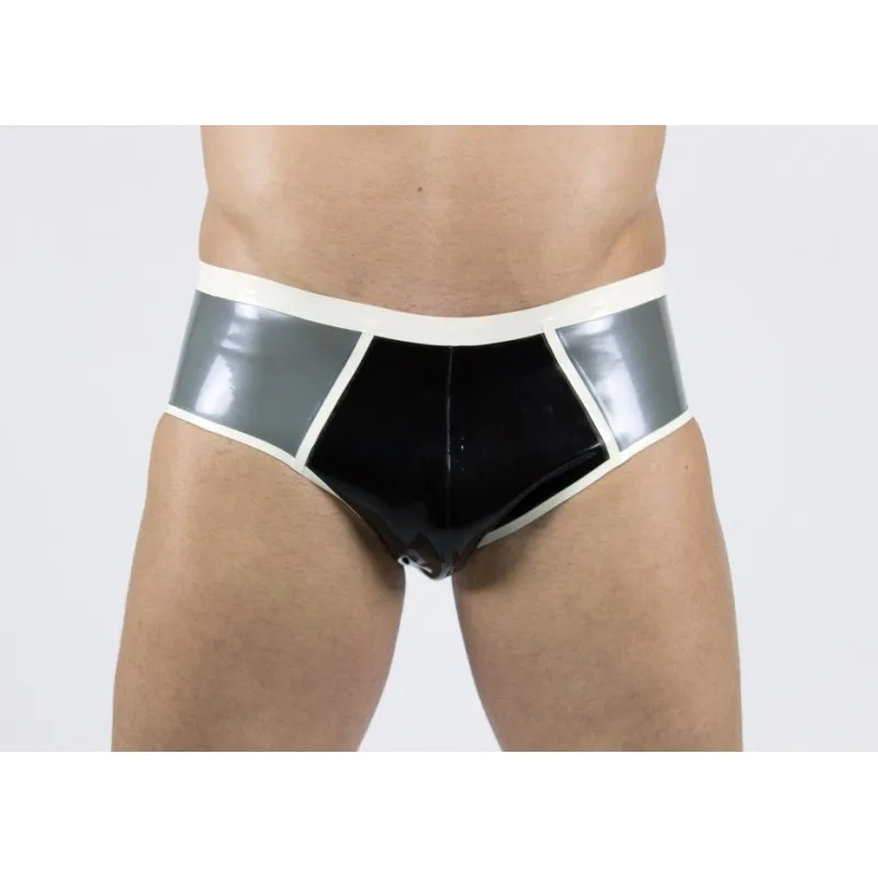 

Latex Patchwork Briefs Latex Rubber Men's Underwear For Men