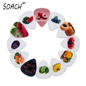 

SOACH 10pcs 3 kinds of thickness new guitar picks bass Fresh fruit youthful pictures high quality print Guitar accessories