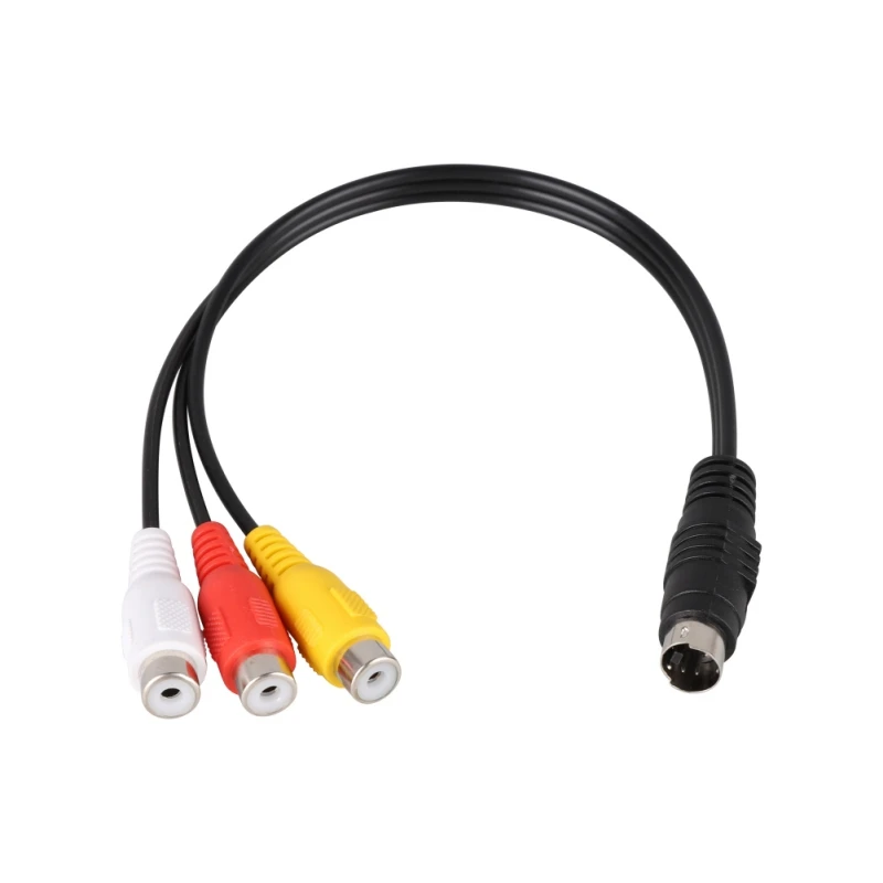 Аудиокабель 4 Pin S Video на 3 RCA Female TV адаптер кабель для ноутбука с гнездовым портом и