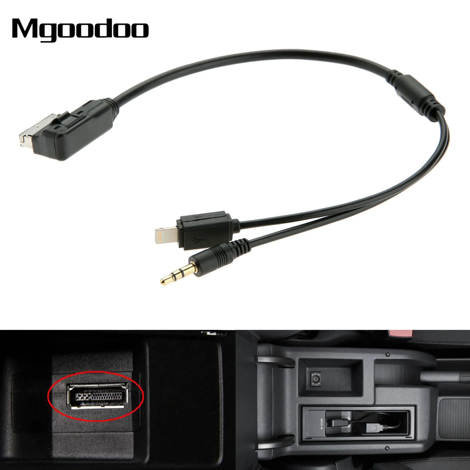 Interface de Musique AMI MMI vers Prise Audio auxiliaire MP3 3,5 mm pour VW Audi A3 A4 A5 A6 A8 Q3 Q5 Q7