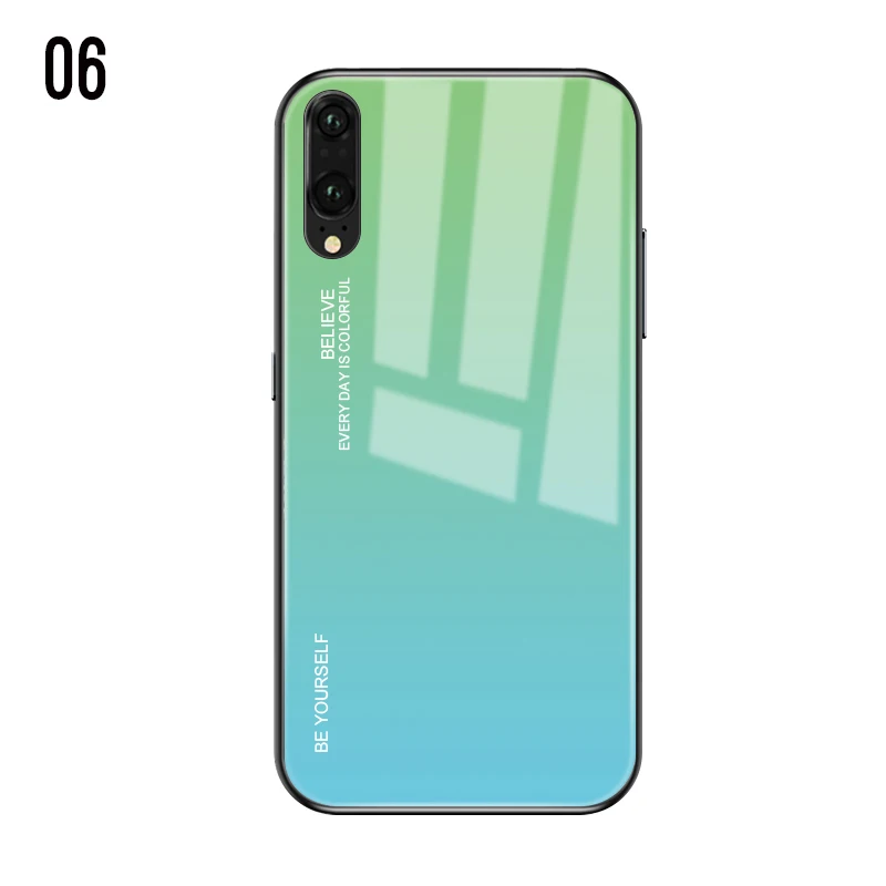 Pattern 6 Чехол для телефона с градиентным стеклом для Huawei P Smart P20 Pro Lite Mate20 Nova3i Honor V20 10 8X9X20 Pro, разноцветный чехол - Цвет: Pattern 6