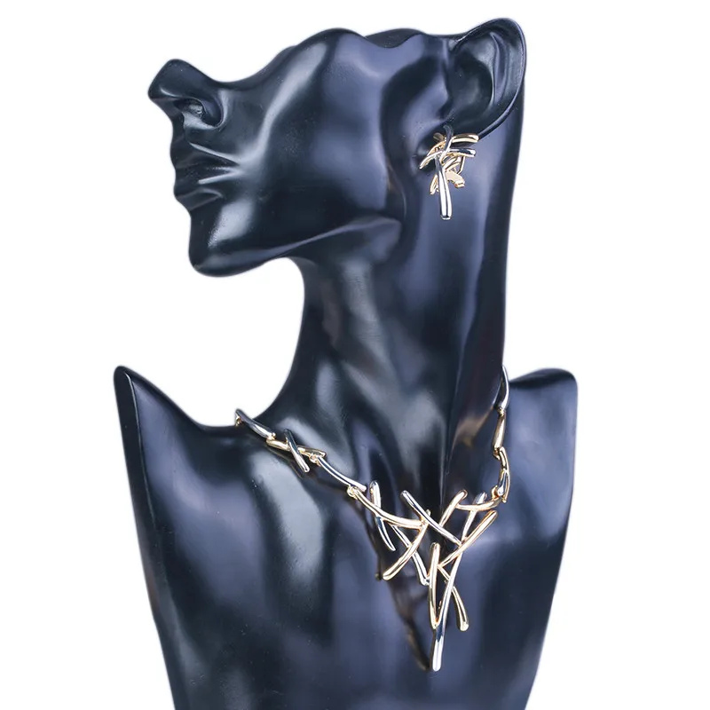 GS серебро/золото цвет металлик колье массивные подвески ожерелья для женщин панк стиль женские вечерние ювелирные изделия bijoux крест R1