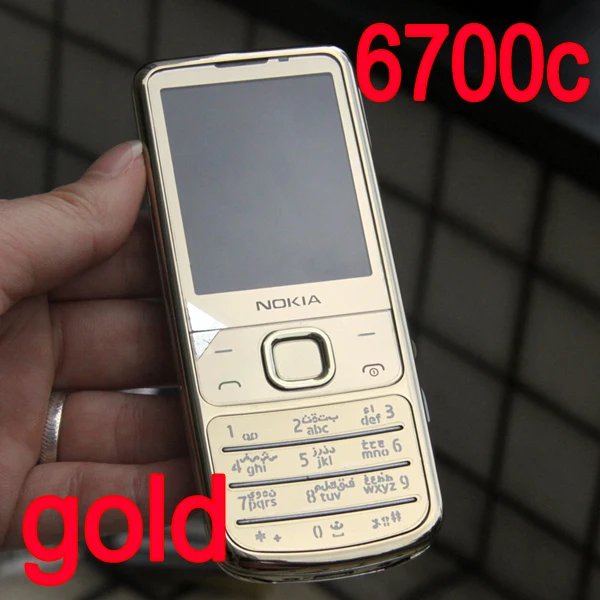 NOKIA 6700c мобильный телефон 6700 классический мобильный телефон 3g GSM разблокированный золотой и арабский клавиатура Восстановленный