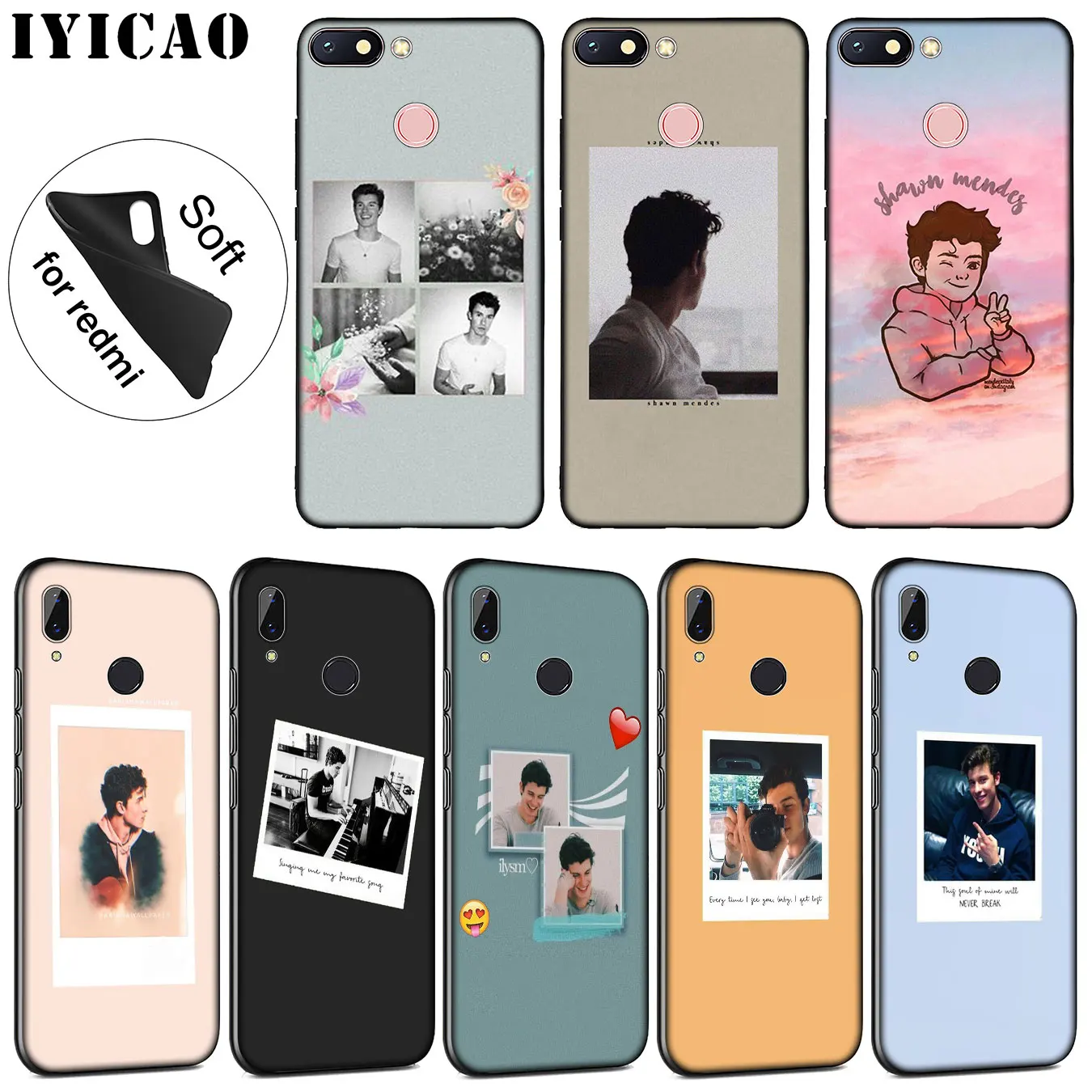 IYICAO Shawn Mendes Новинка Fundas Мягкий силиконовый чехол для Xiaomi Redmi K30 K20 8A 7A 6A 5A S2 GO Note 8 8T 7 5
