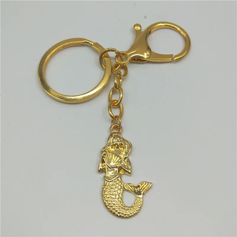 

Europe and America selling mysterious mermaid keychain antique silverColor whale charms Chokers keychain female bohemian jewelry
