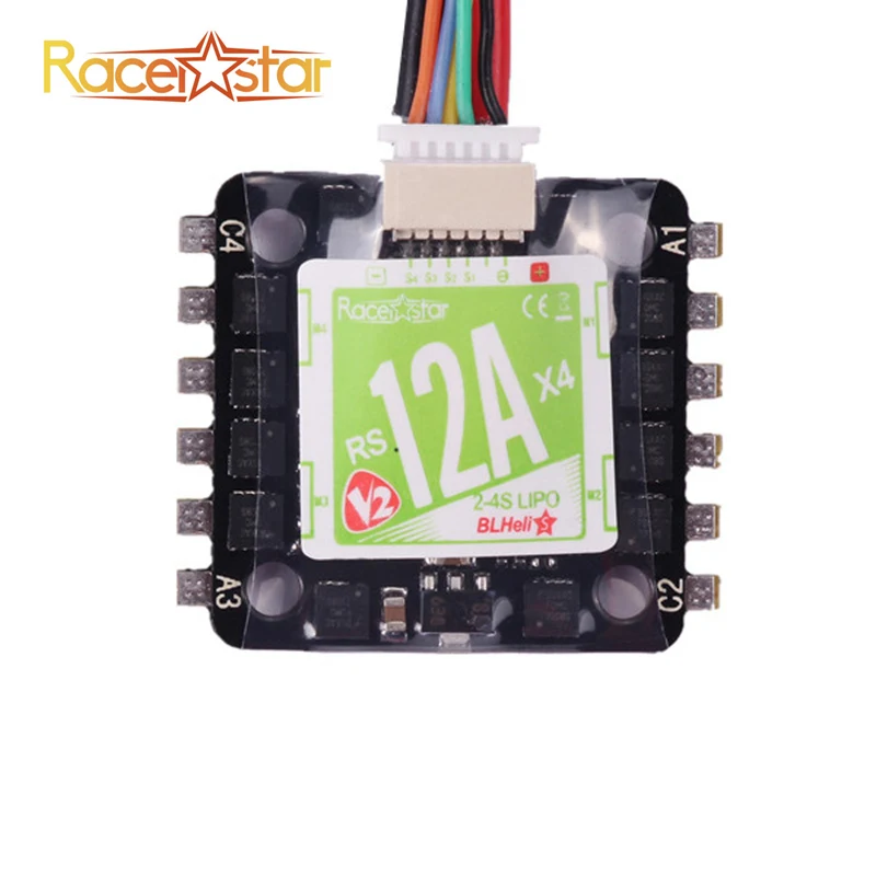 Новое поступление 20x20 мм Racerstar Mini RS12Ax4 12A Blheli_S BB2 2-4S 4 в 1 бесщеточный ESC D-Shot готов к