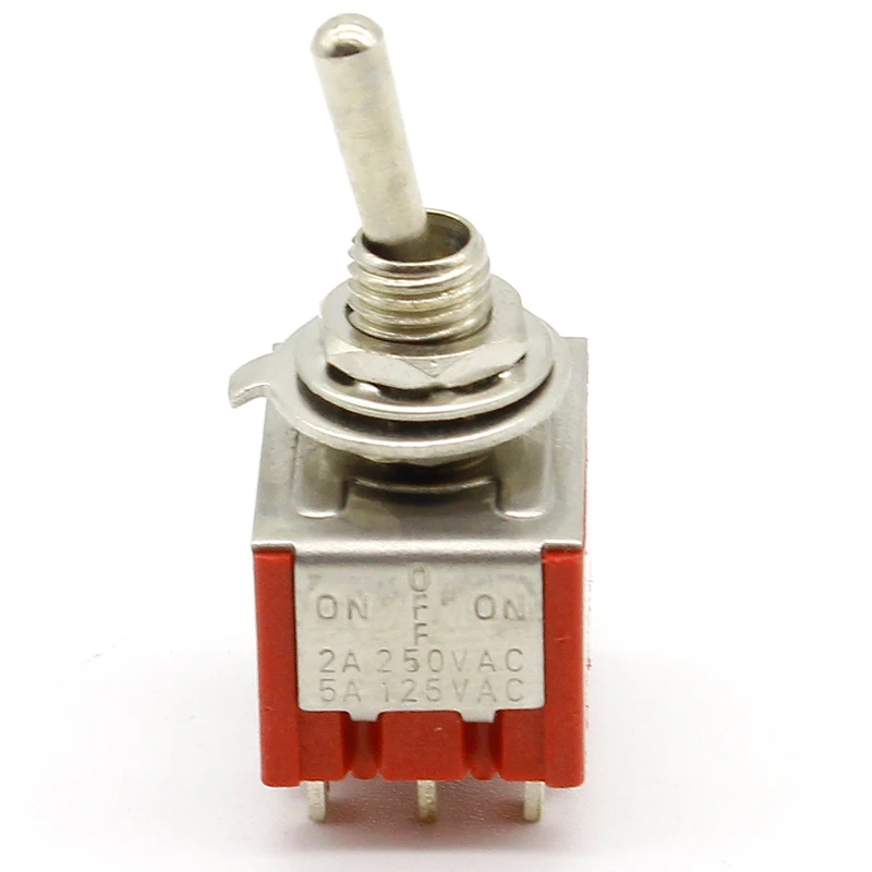 1 шт. красный 9 Pin ВКЛ.-ВЫКЛ.-ВКЛ.-ВКЛ. 3 положения мини-тумблер AC 6A/125V 3A/250V