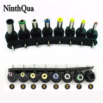 

Universal 1set=8pcs/set 2pin Jack DC Plugs for Laptop AC Power Adapter Computer Tips Connectors for Notebook