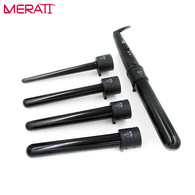 

Curler Hair Magic Curling Iron 5 in 1 Hair Curler Wand Set Multi-size Roller & Heat Resistant Glove Hair Curler
